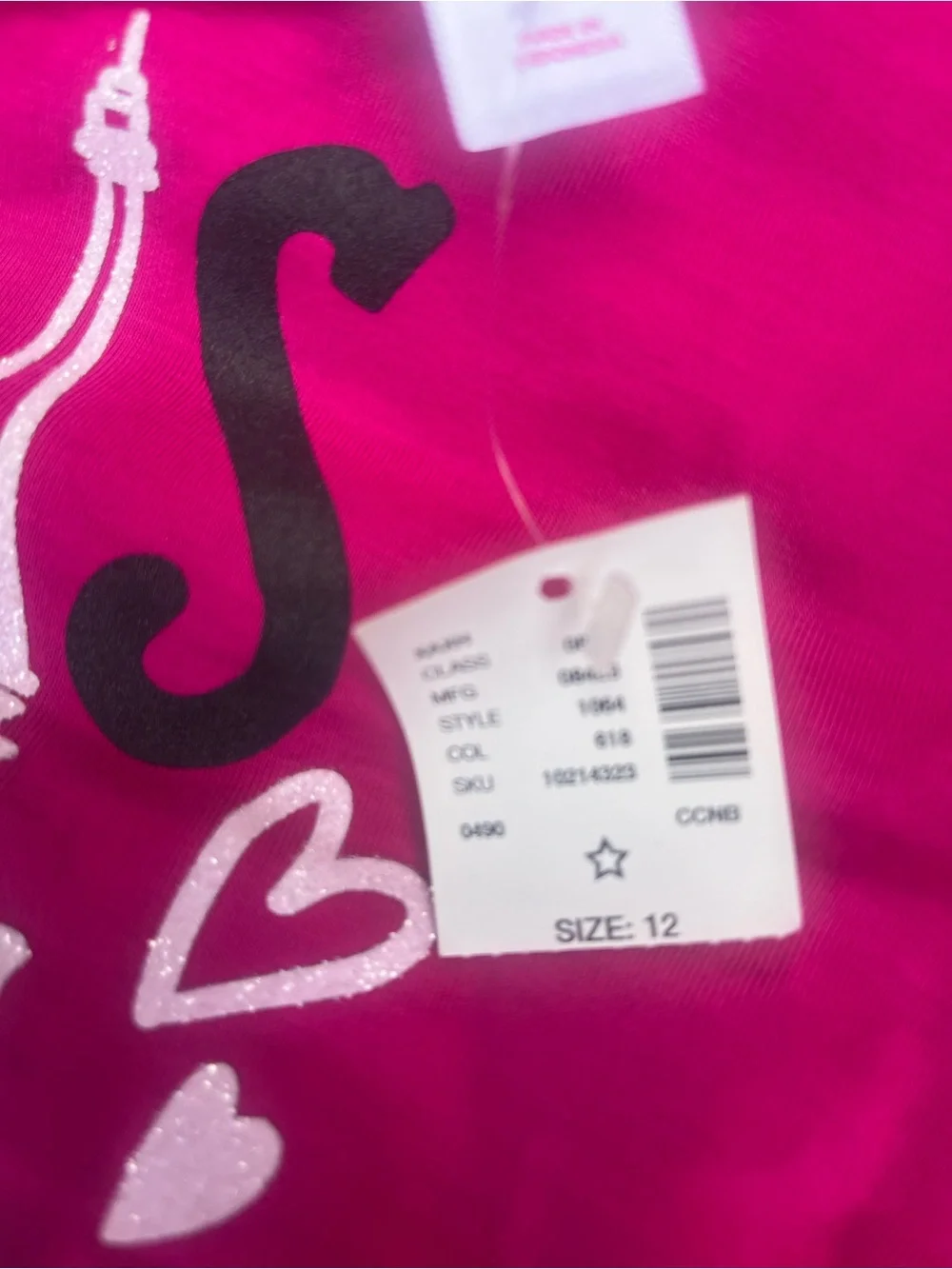 Justice Girls Hot Pink 'Paris' Long Sleeve Tie-Waist Dress